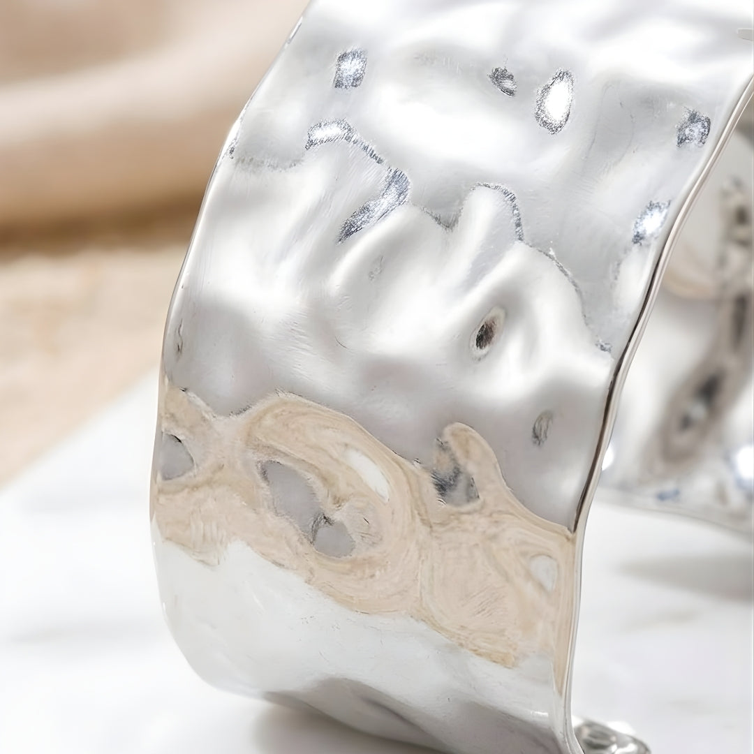 Céleste Silver Wide Cuff