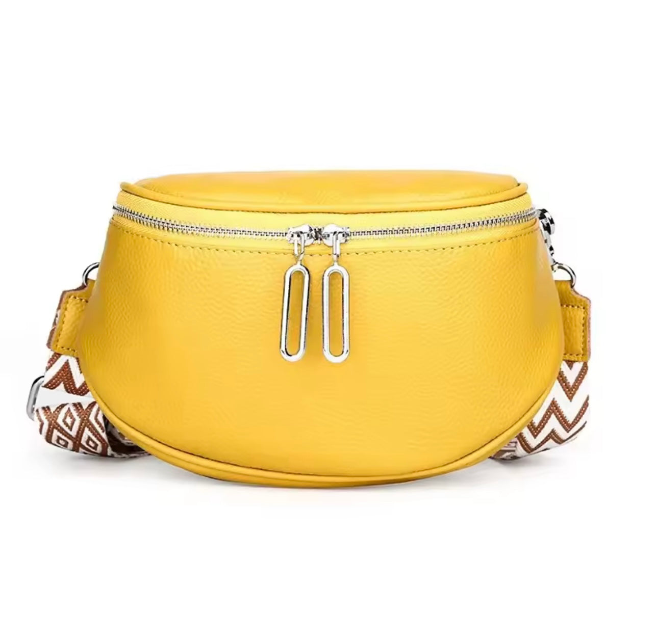 Hipster Crossbody 100% Leather | Yellow