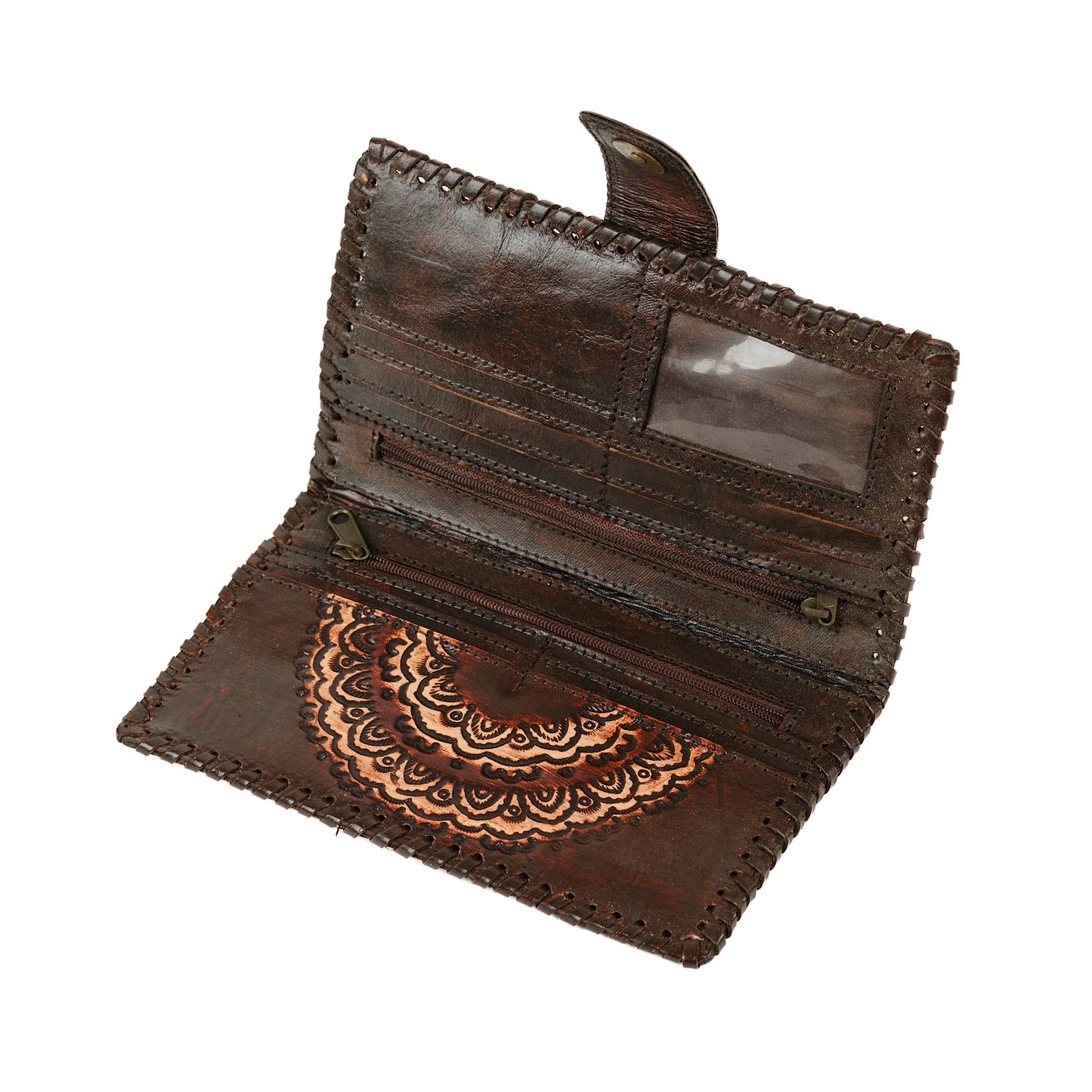 Dustwood Carved Wallet | Burgundy