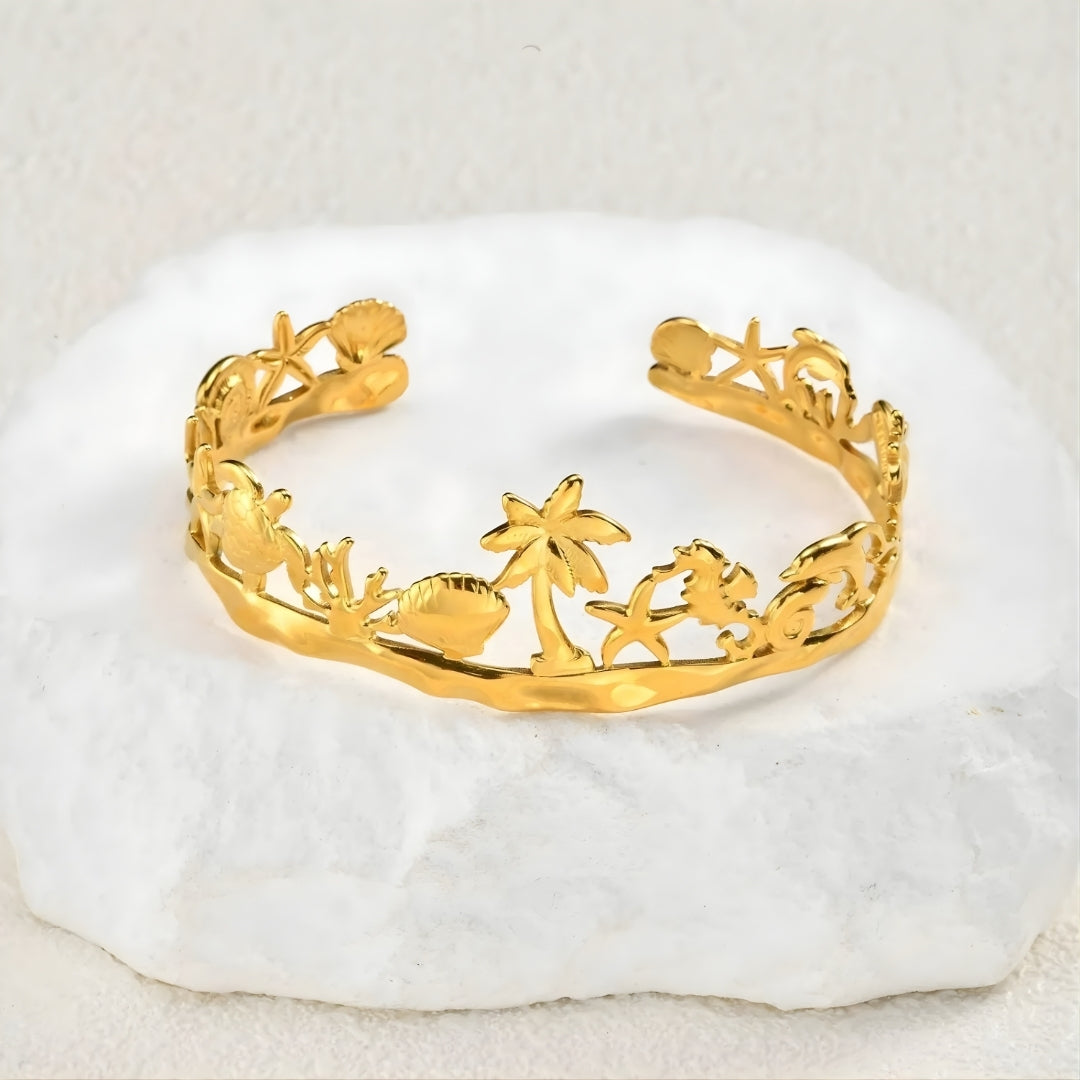 Marea Gold Ocean Cuff Bracelet