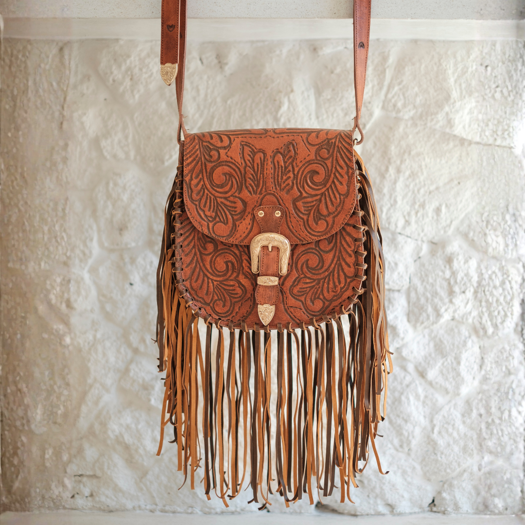 Savannah Western Fringe Bag | Brown