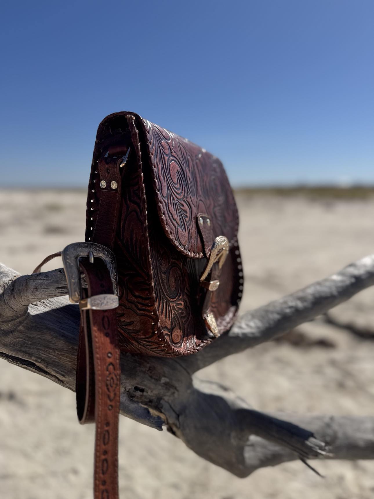 Amelia Crossbody Leather Bag by House of Hide Side profile