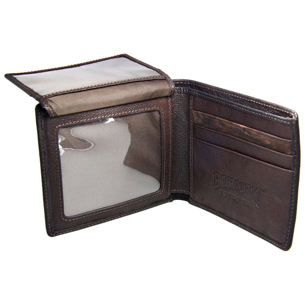 Barmah Kangaroo Leather 1 Fold Wallet | Black