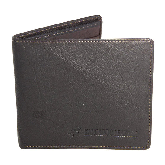 Barmah Kangaroo Leather 1 Fold Wallet – Brown