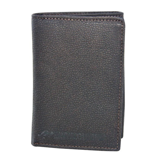 Barmah Kangaroo Leather 2 Fold Wallet - Brown