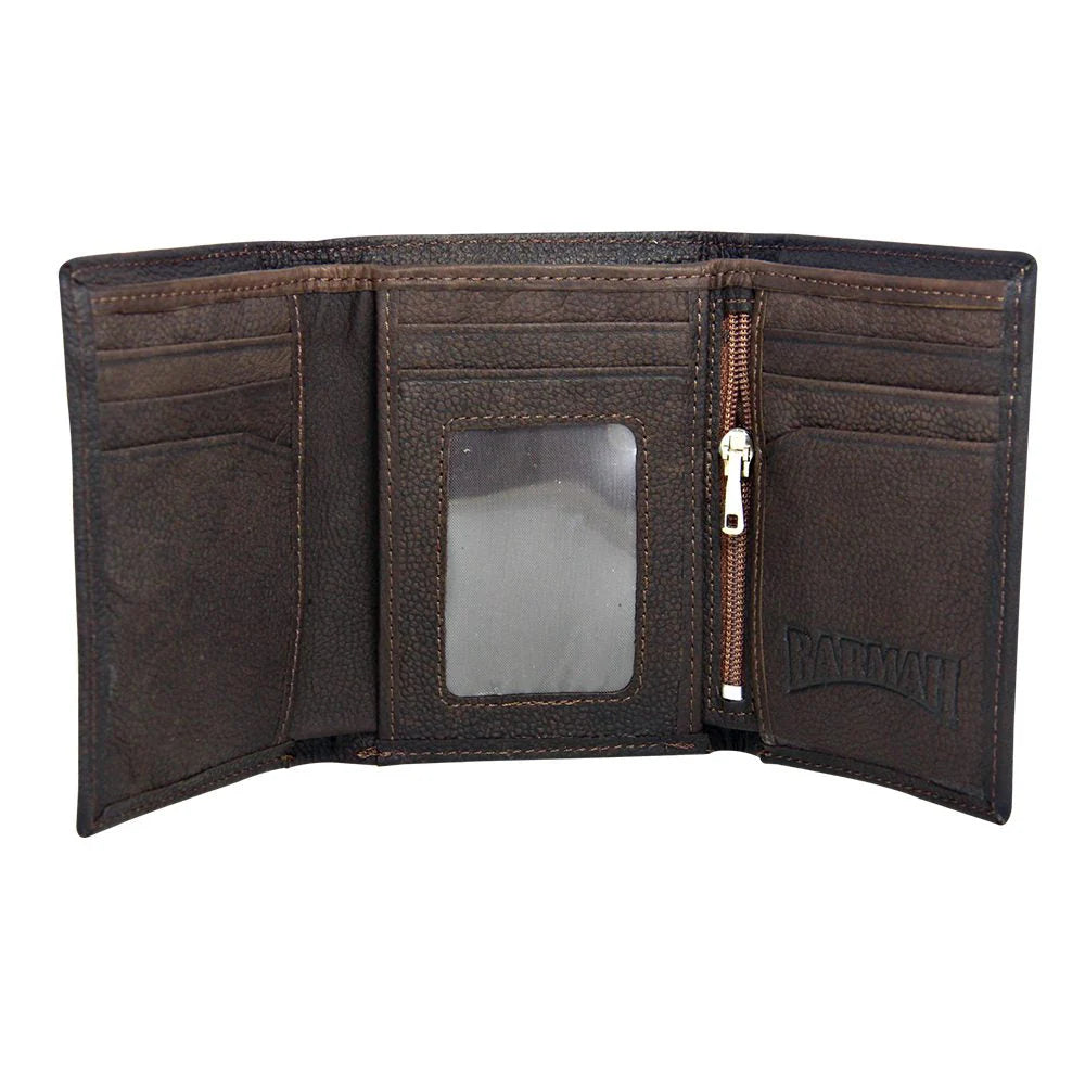 Australian made kangaroo leather wallet in hickorystone finish