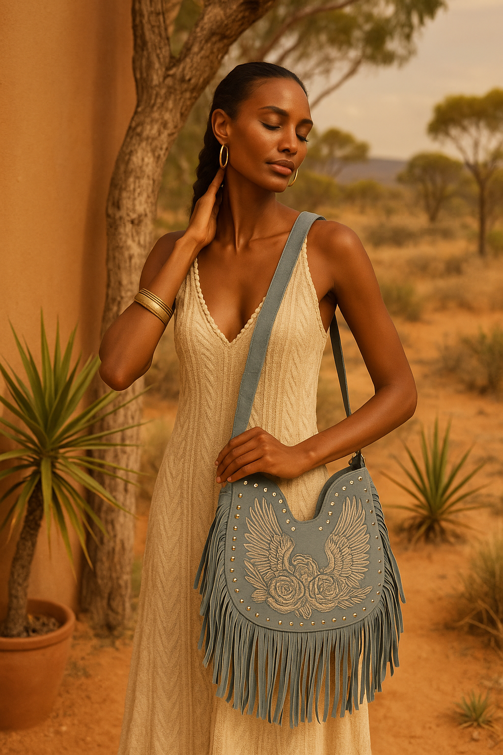 Dakota Fringe Boho Western Leather Bag