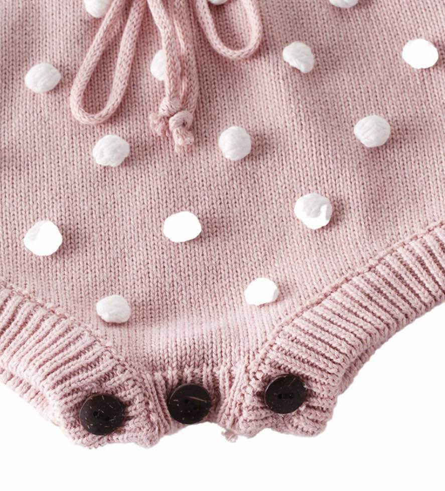 Cute baby girl romper for autumn and spring outings in cotton