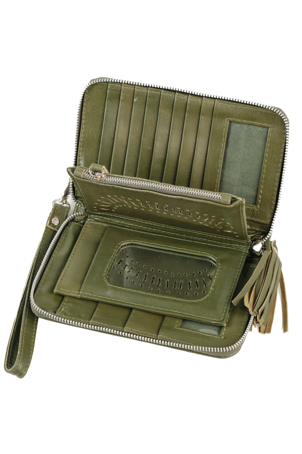 Olive Heritage Leather Handbag and Wallet
