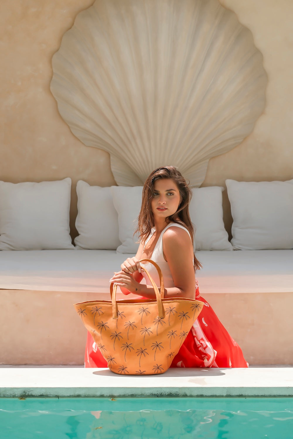 Palm Print Tote