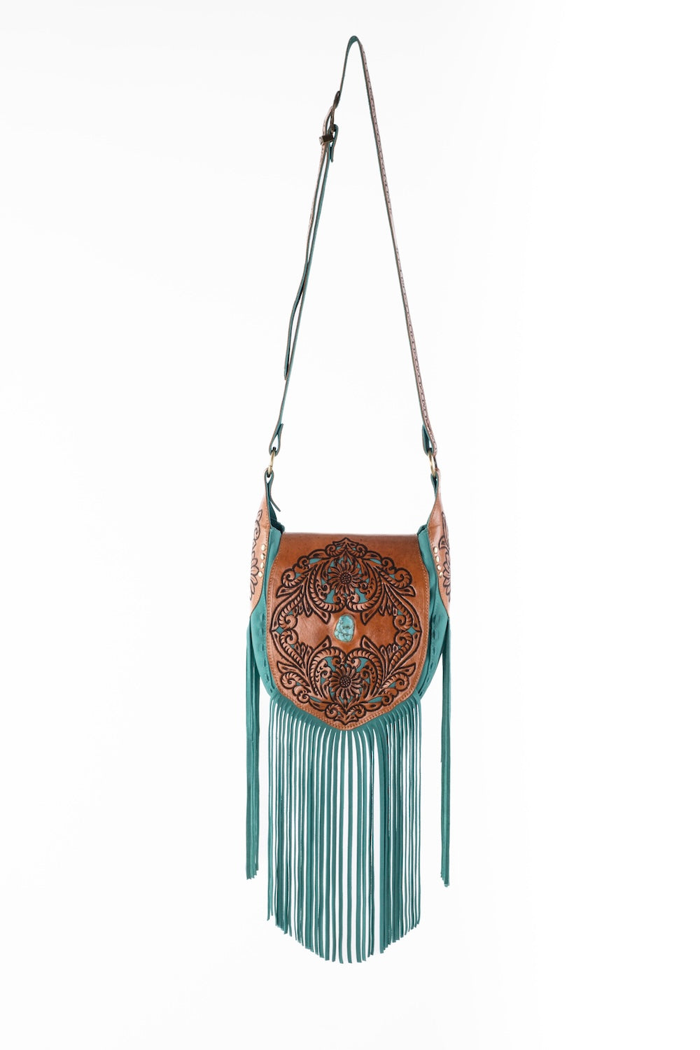 Turquoise Trails Fringe Bag