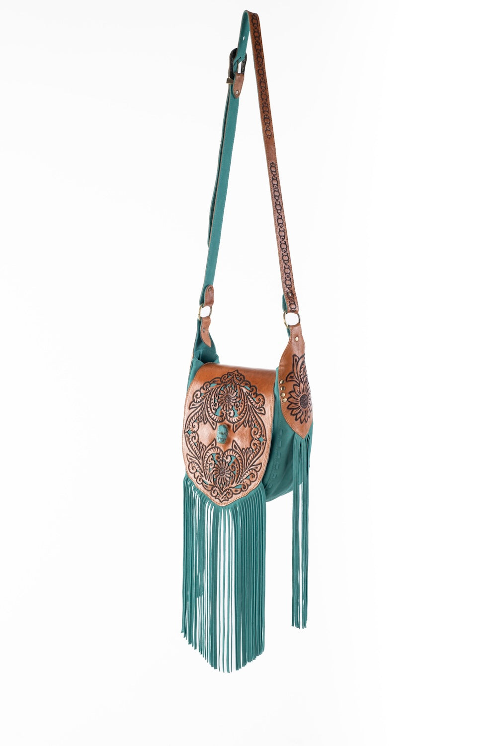 Turquoise Trails Fringe Bag