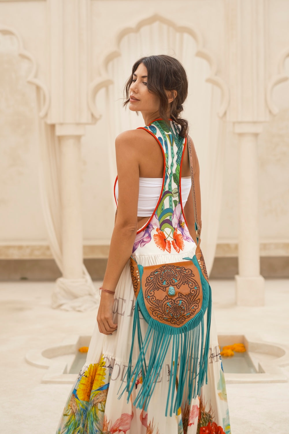 Turquoise Trails Fringe Bag