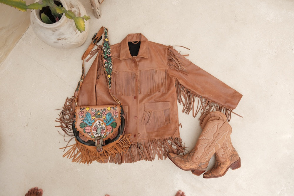 The Dakota Fringe Jacket | Brown