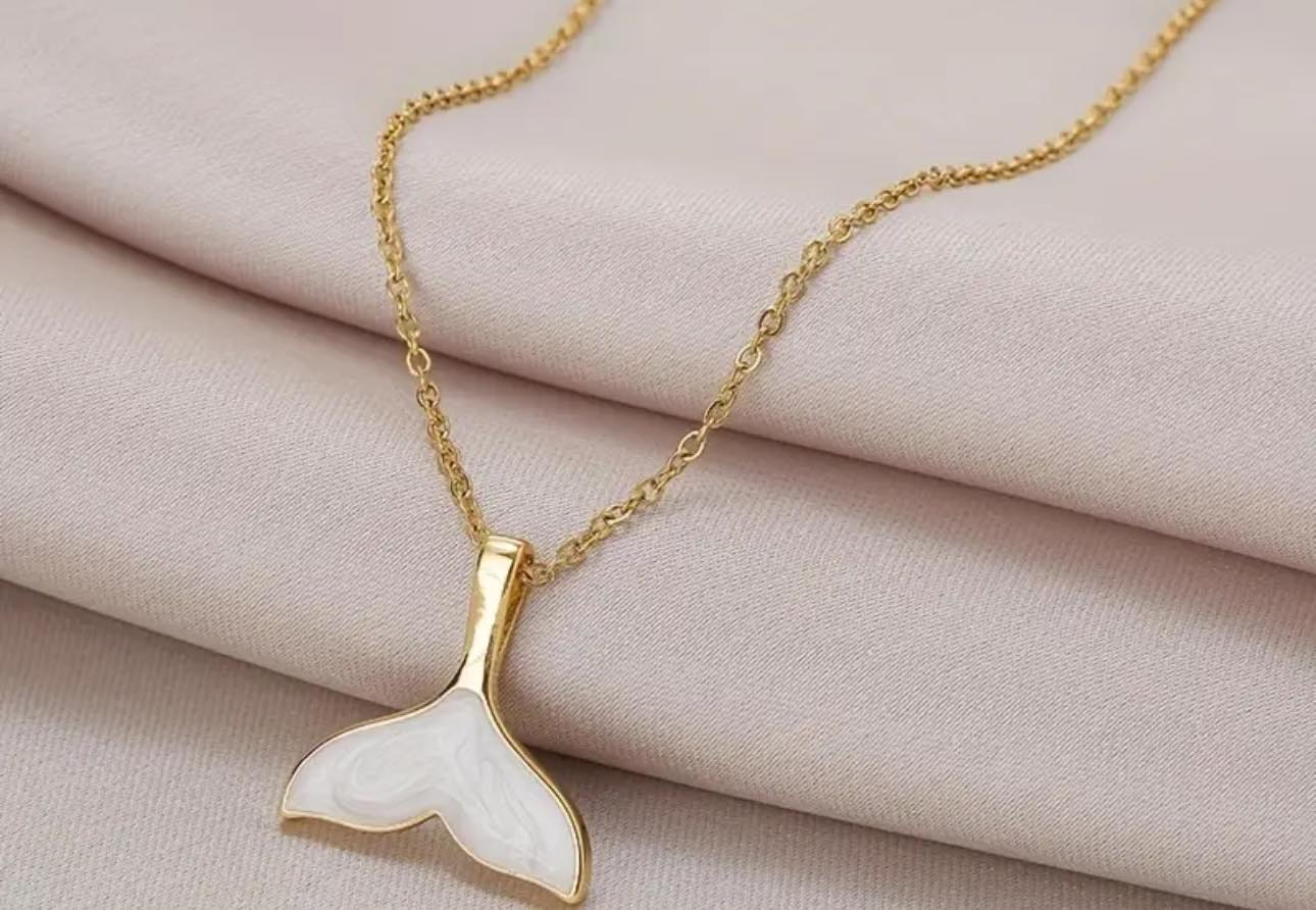 Durable and waterproof whale tail necklace - ideal for adventurous lifestyles