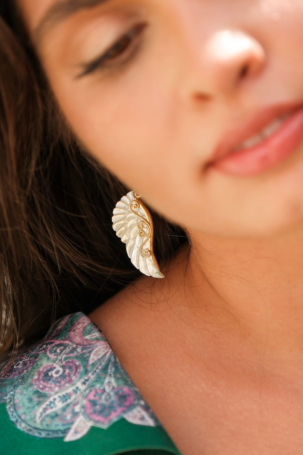 Angel Wing Mother of Pearl Earrings