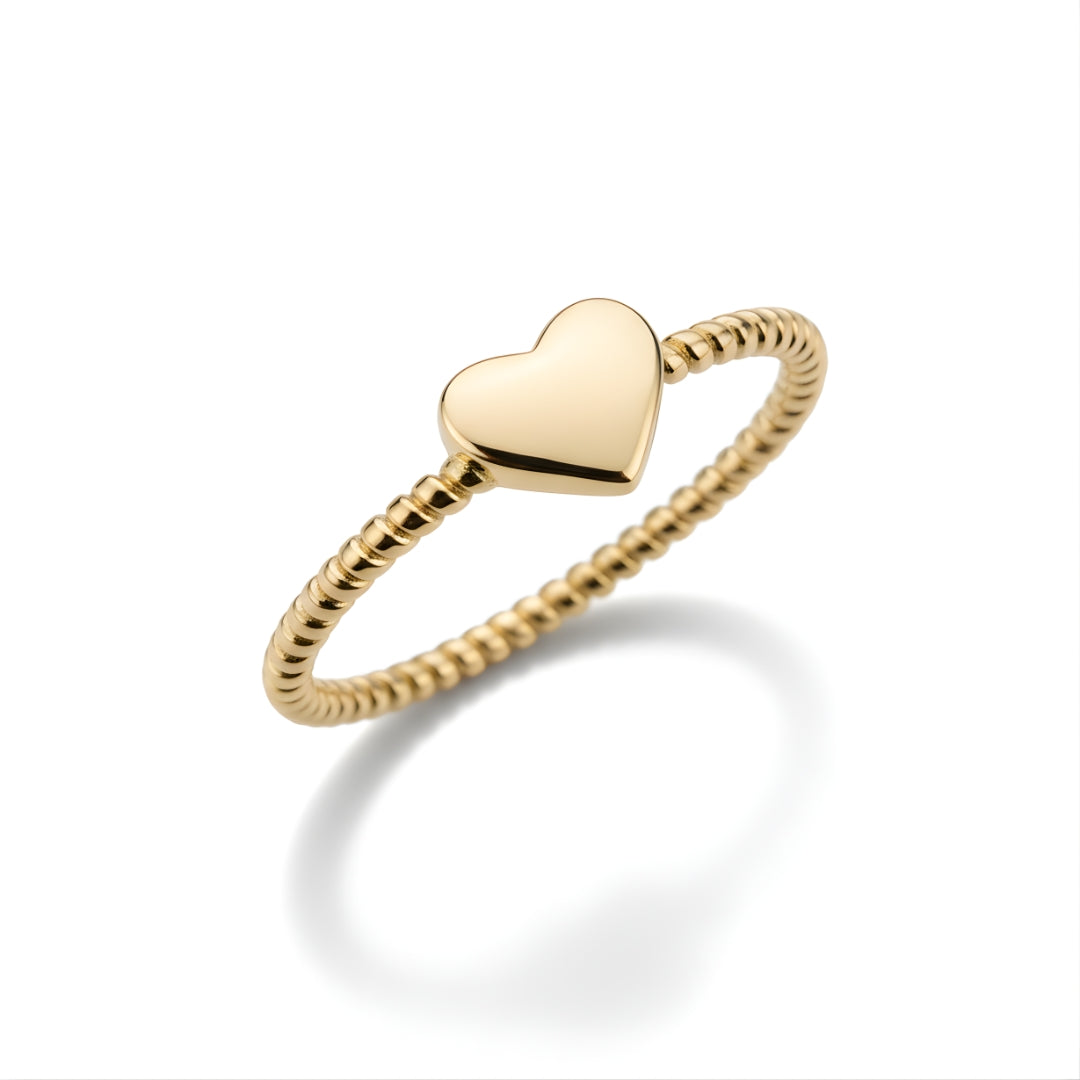 Stylish Gold Eternal Heart Ring Perth Australia House of Hide delicate heart ring for everyday elegance and lasting shine
