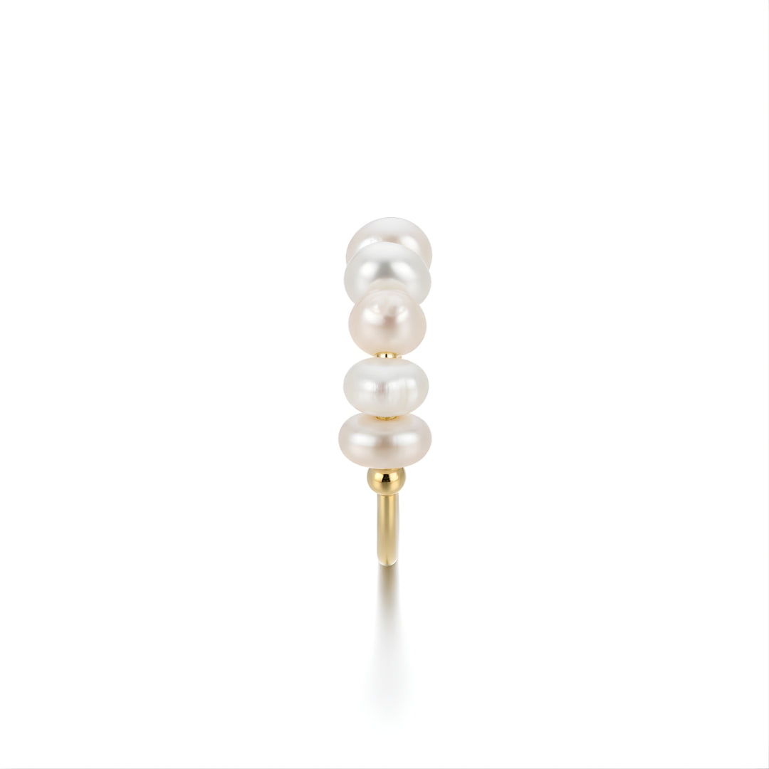 Stylish Gold Pearl Tide Ring Perth Australia House of Hide modern pearl ring capturing coastal elegance and charm
