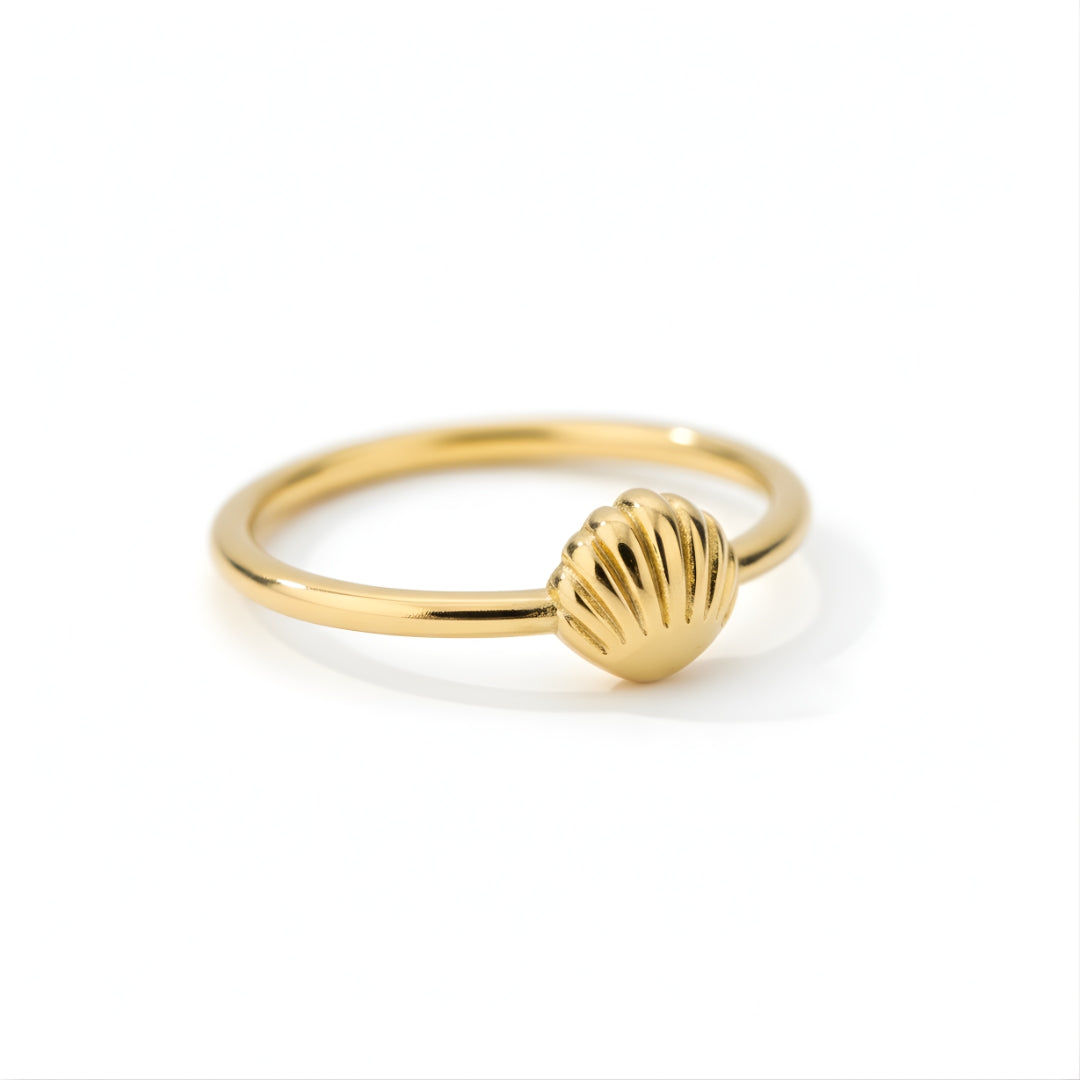 Stylish Gold Shoreline Ring Perth Australia House of Hide ocean-themed stainless steel ring with timeless charm