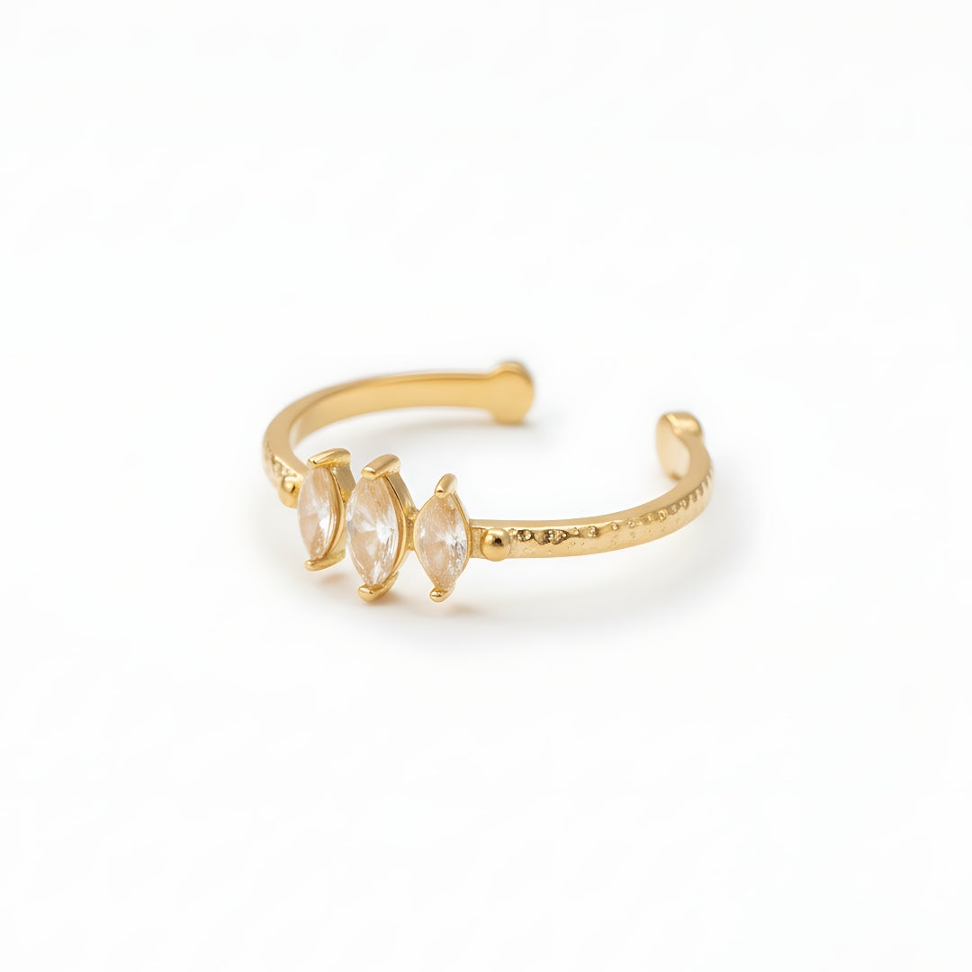 Golden Mirage Ring Perth Australia Houseofhide styled on natural background.
