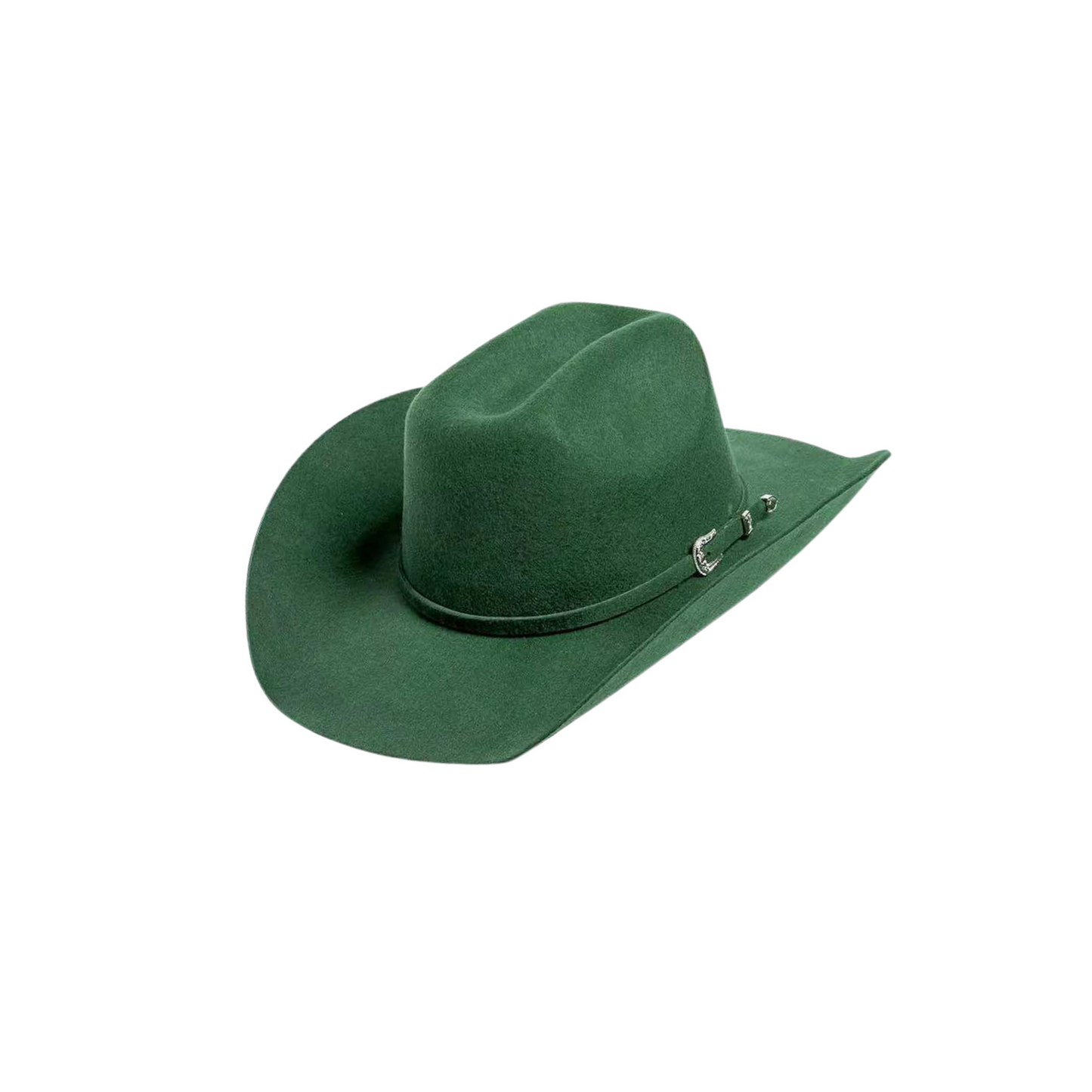 100% premium wool and inspired by the timeless Panama-curled cowboy hat green