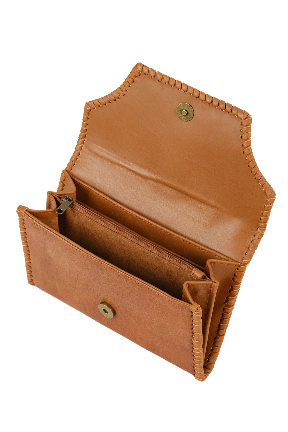 Hand-tooled leather clutch with turquoise stone detail. Ethically handmade and full of country-boho soul. The Cleo Clutch by House of Hide