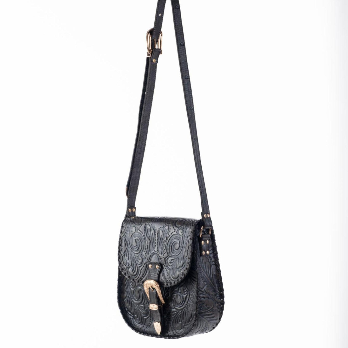 Indie Sky Leather Bag | Black