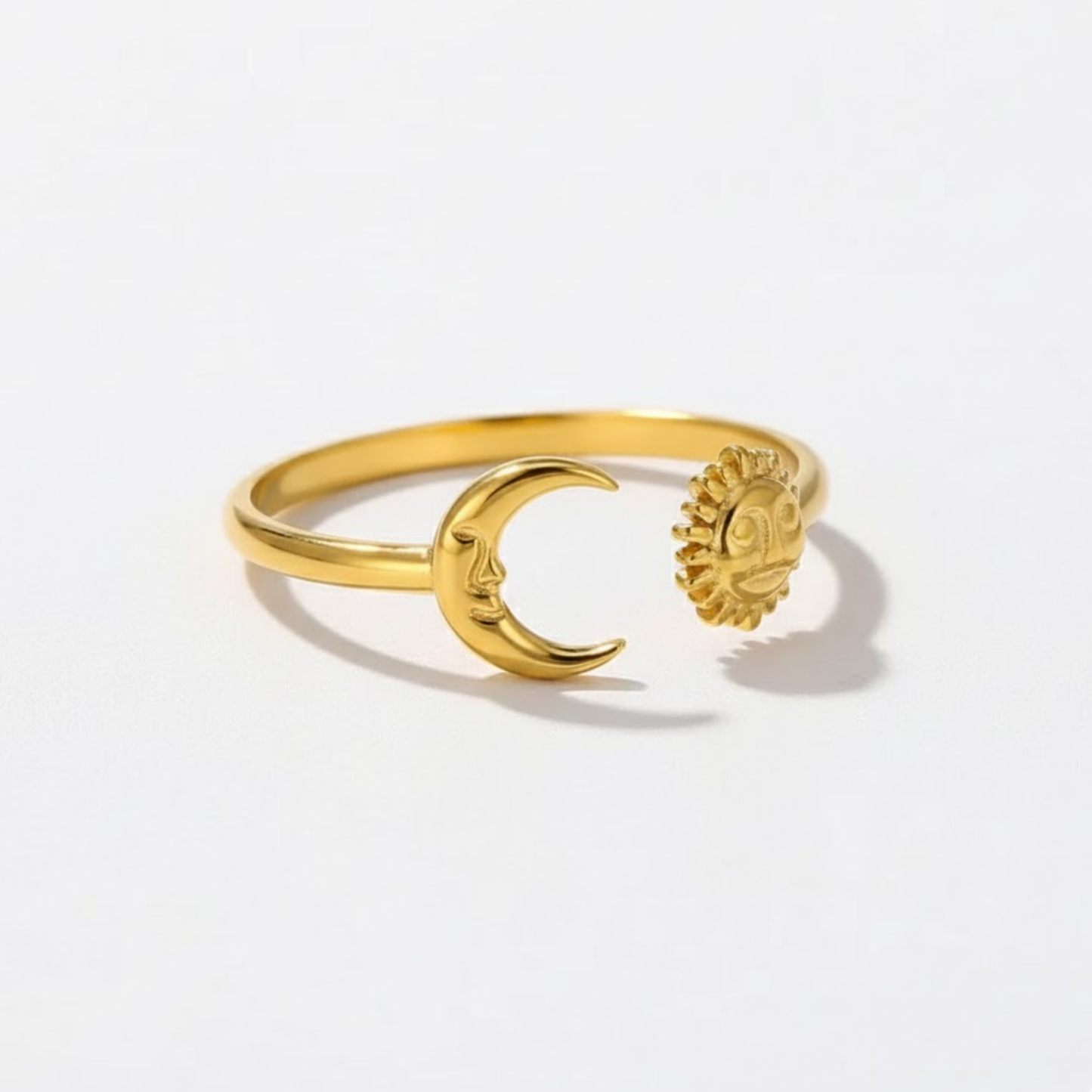 Stylish Lunar Sunbeam Ring Perth Australia House of Hide cosmic-inspired stainless steel ring with mystical design