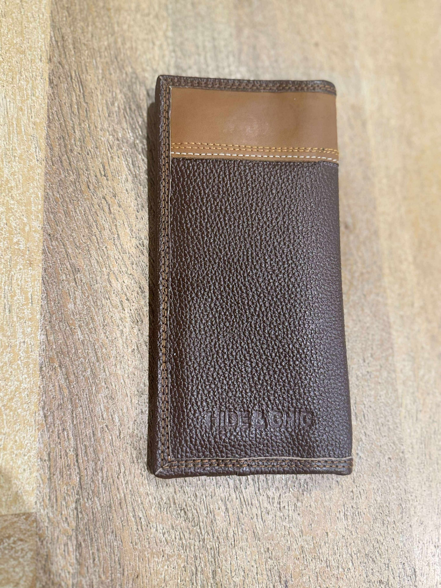 Men’s Rodeo Wallet is handmade from genuine cowhide leather