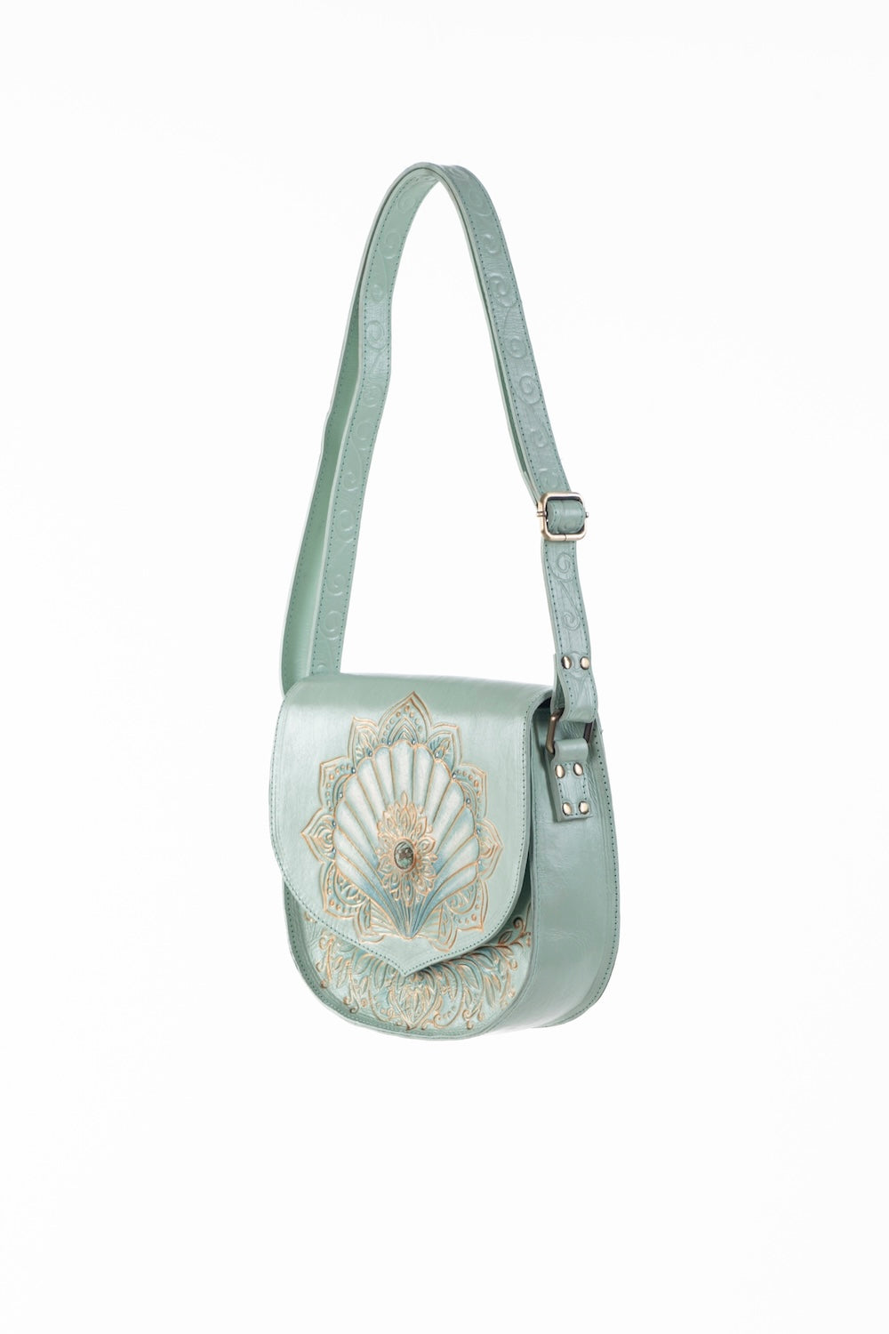 Mia Shell Bag in Turquoise