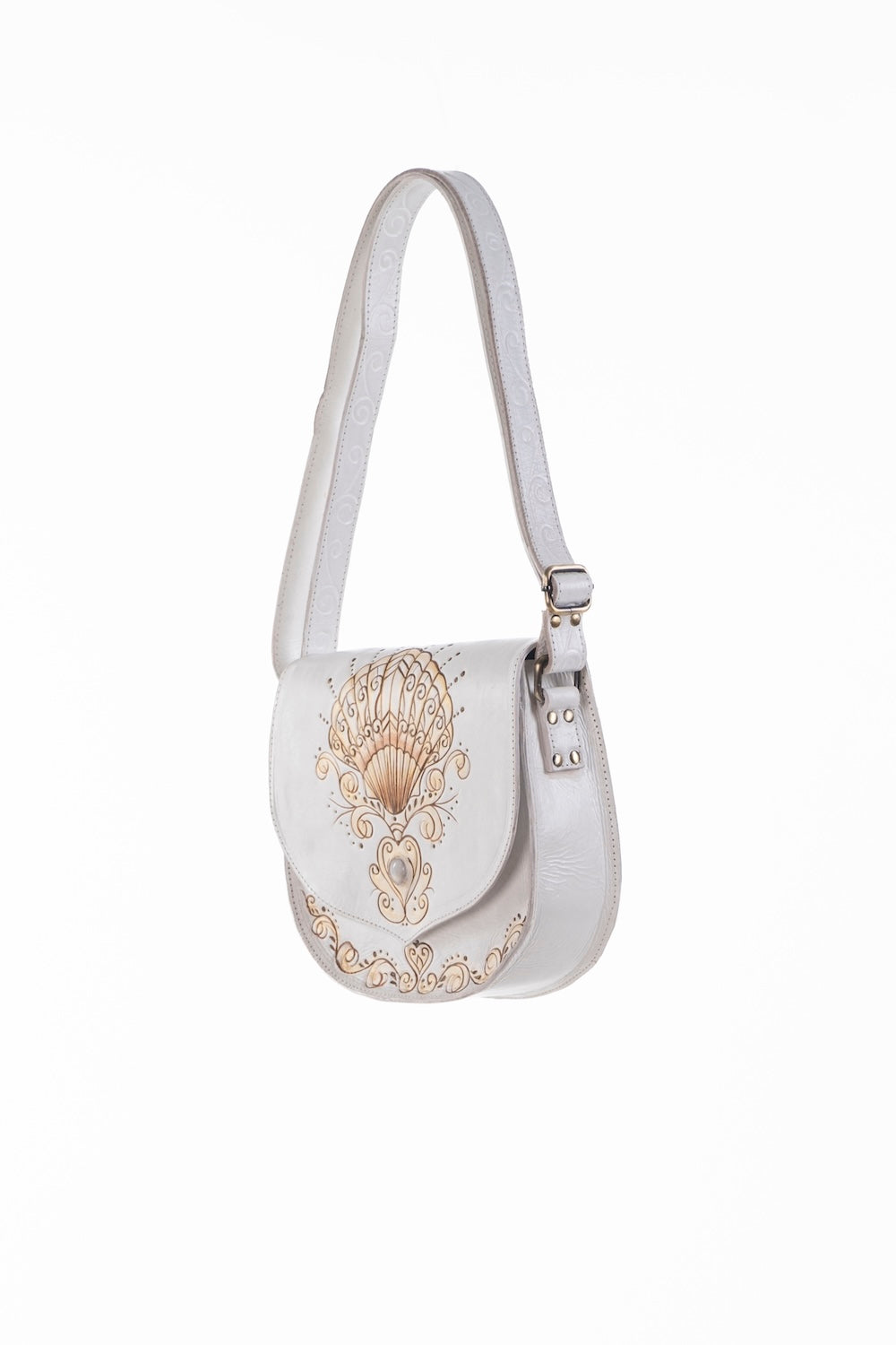 Mia Shell Bag in White House of Hide