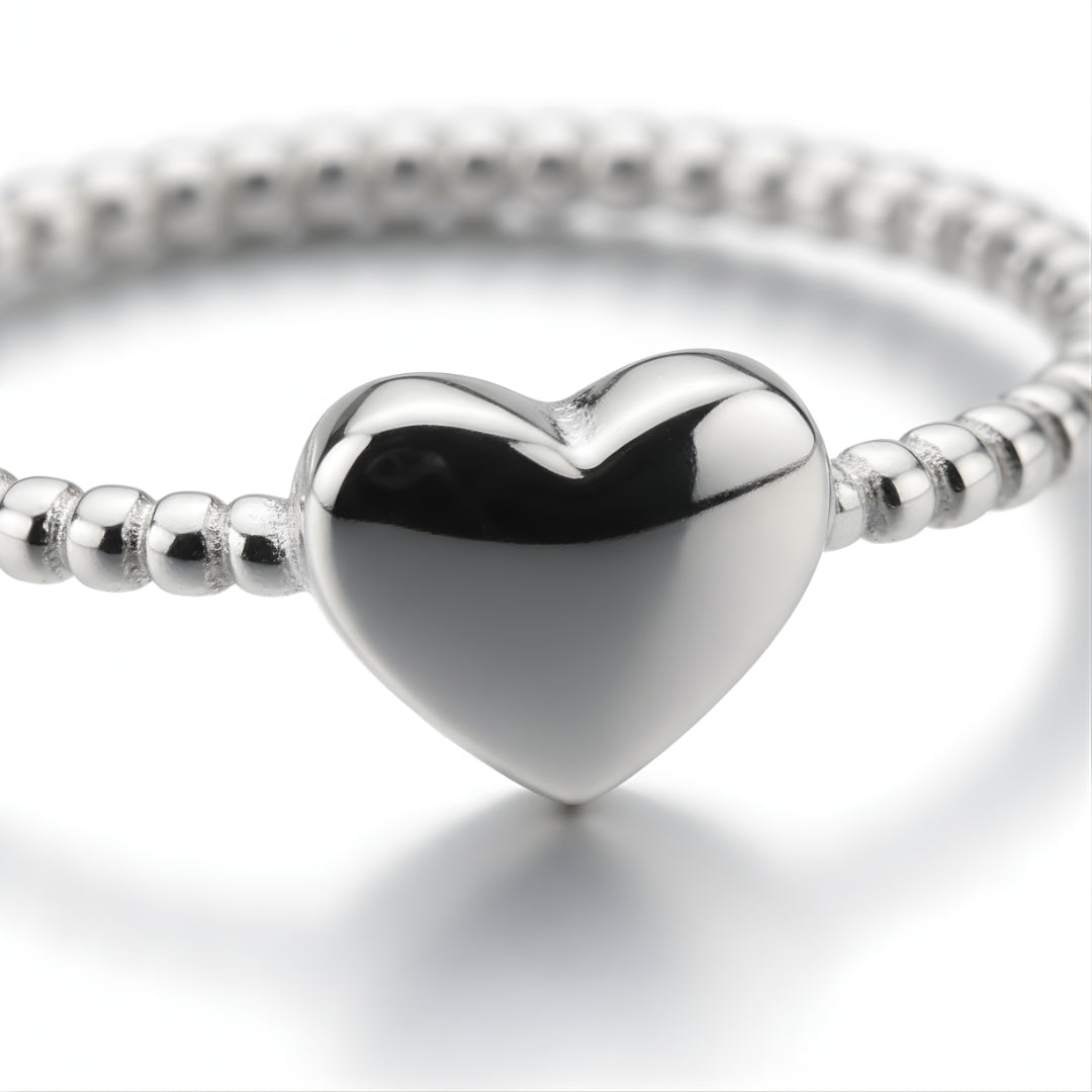 Stylish Silver Eternal Heart Ring Perth Australia House of Hide delicate heart ring for everyday elegance and lasting shine