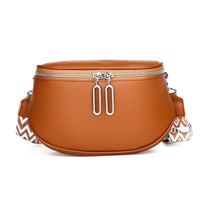 Hipster Crossbody 100% Leather | Tan