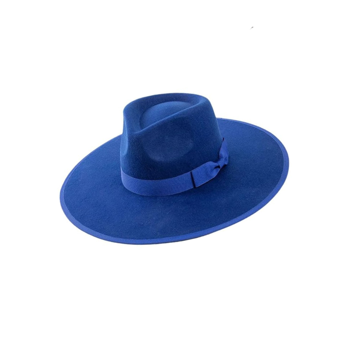 Flat Brim 100% Wool Hat | Royal Blue