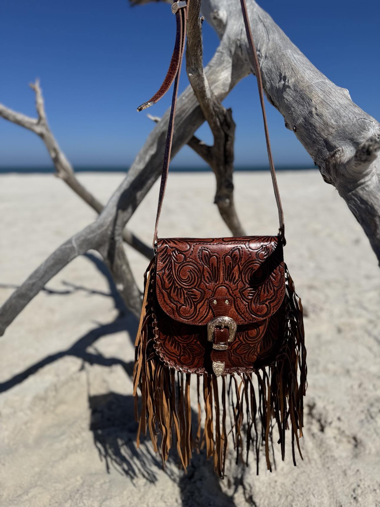Savannah Western Fringe Bag Jarrah Western-inspired Tooled