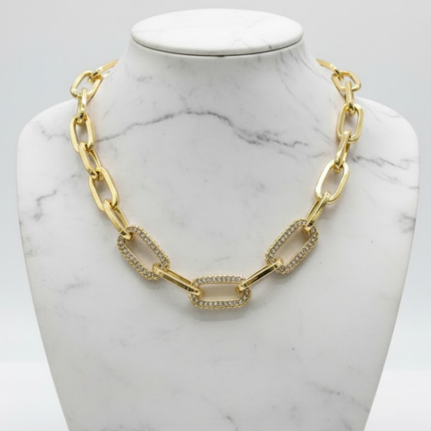 Celestia Gold Chain Necklace Perth Australia Houseofhide styled with natural textures.