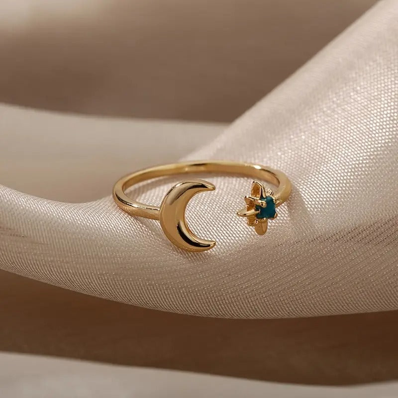 Coral Moon Ring