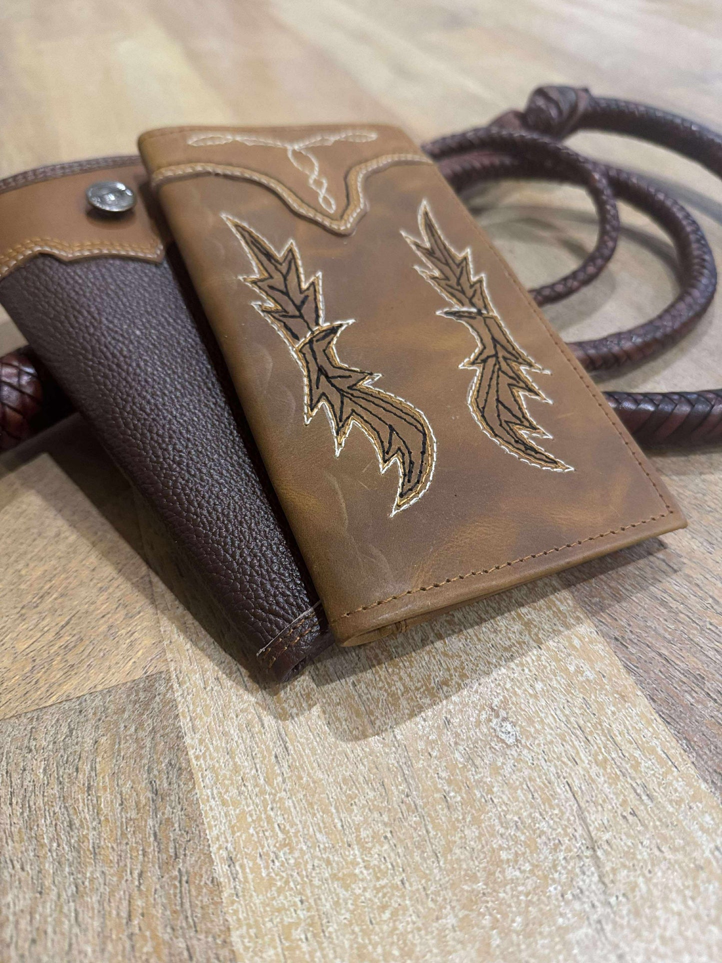 genuine cowhide leather stock wallet