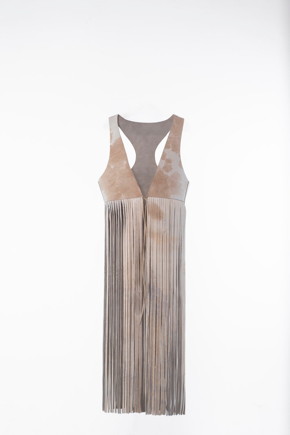 Ethically made leather vest with fringe – perfect for rodeo and festivals