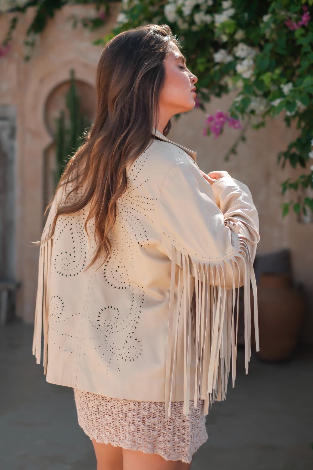 The Sierra Fringe Jacket | Cream