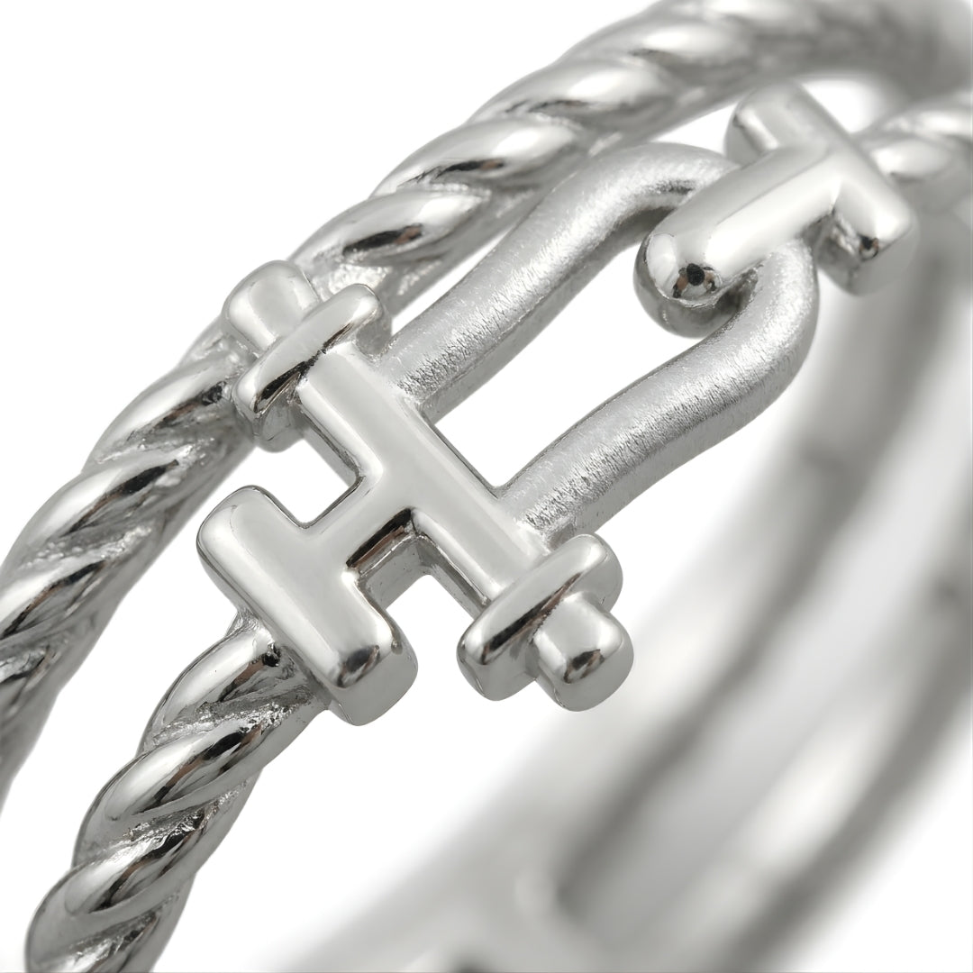 Silver Buckle Bangle