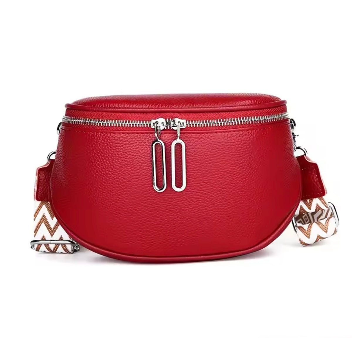Hipster Crossbody 100% Leather | Red.