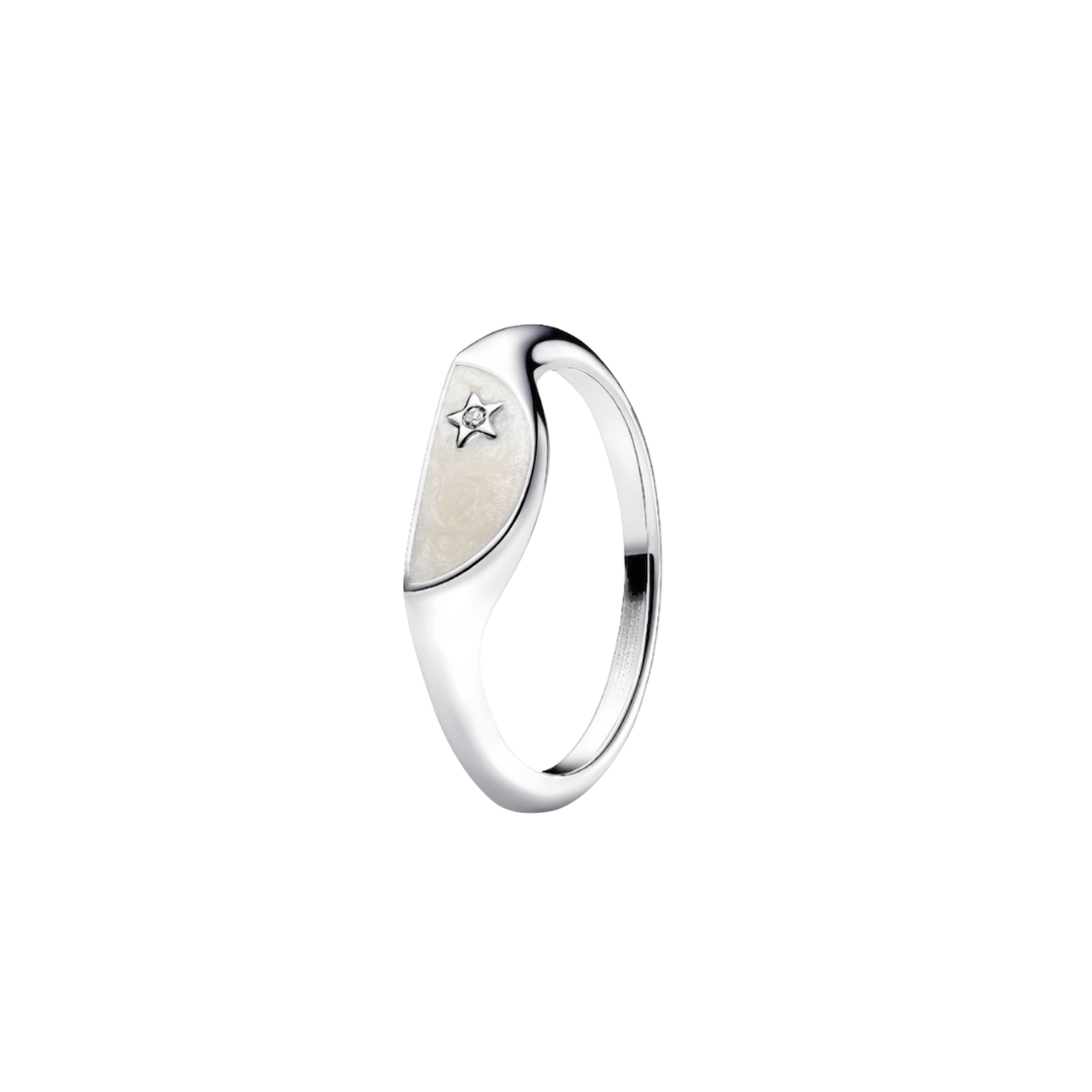Half Moon Star Signet Ring