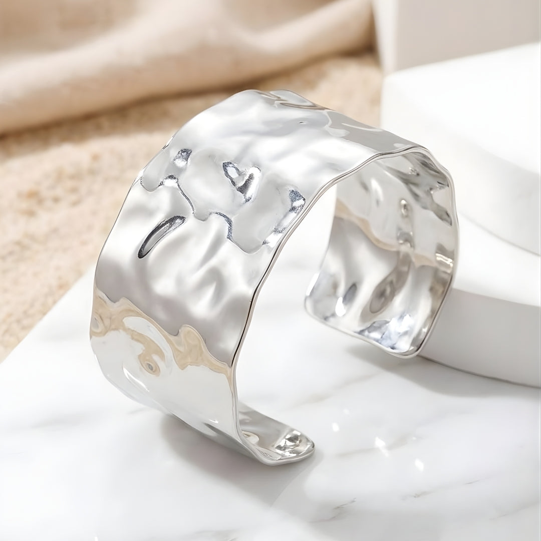 Céleste Silver Wide Cuff