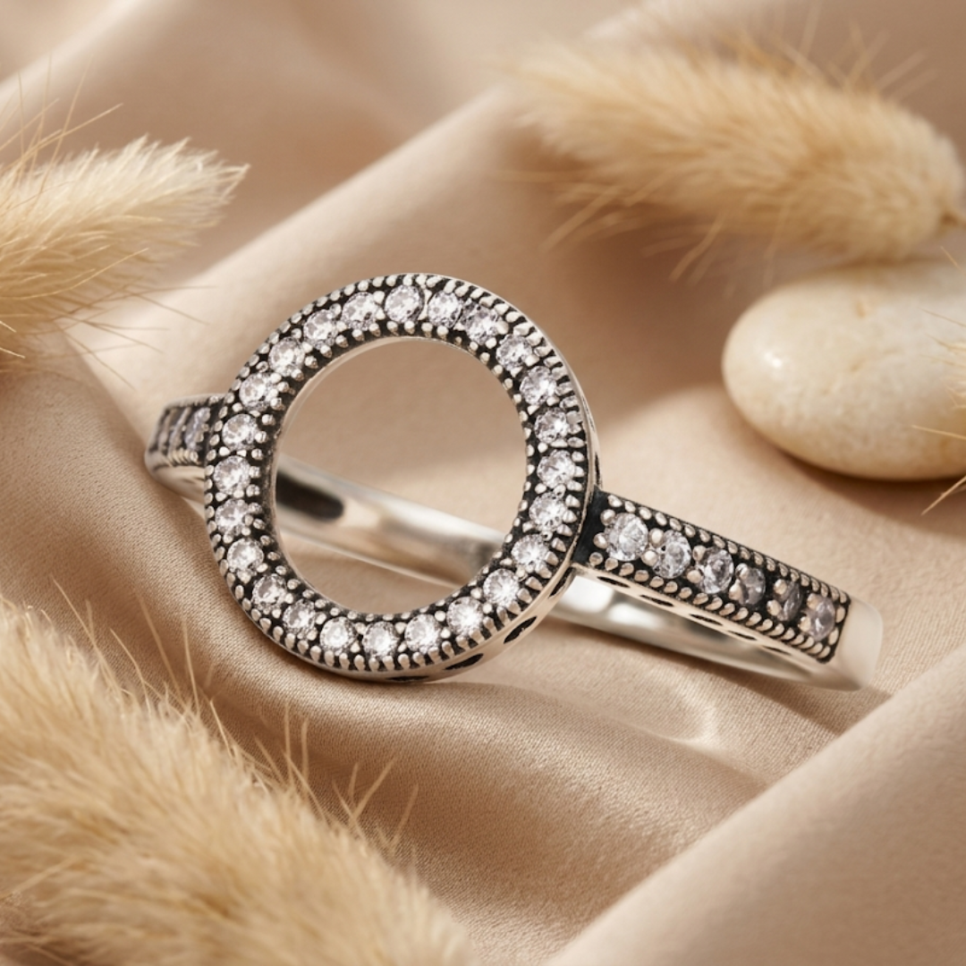 Radiant Halo Band Ring