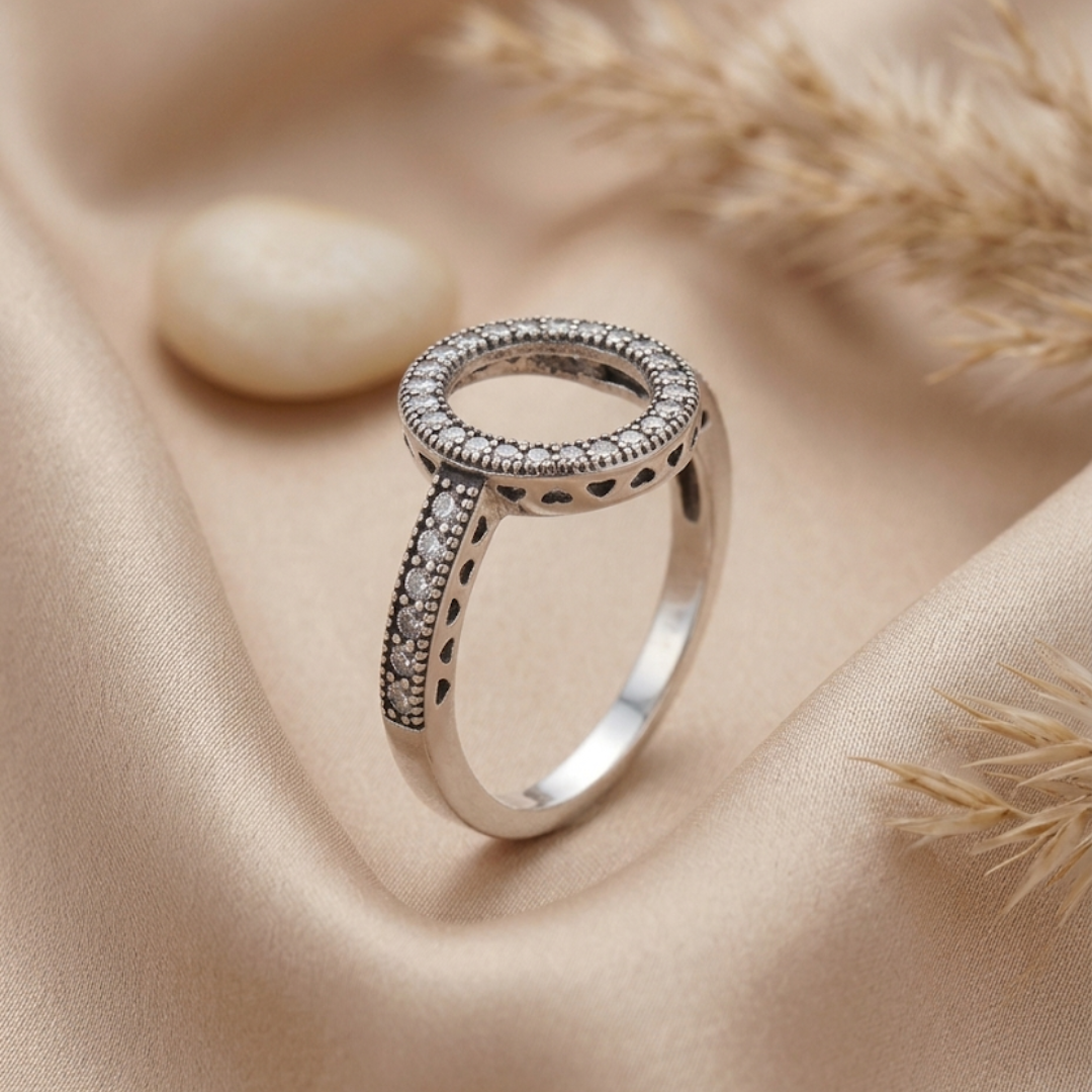 Radiant Halo Band Ring