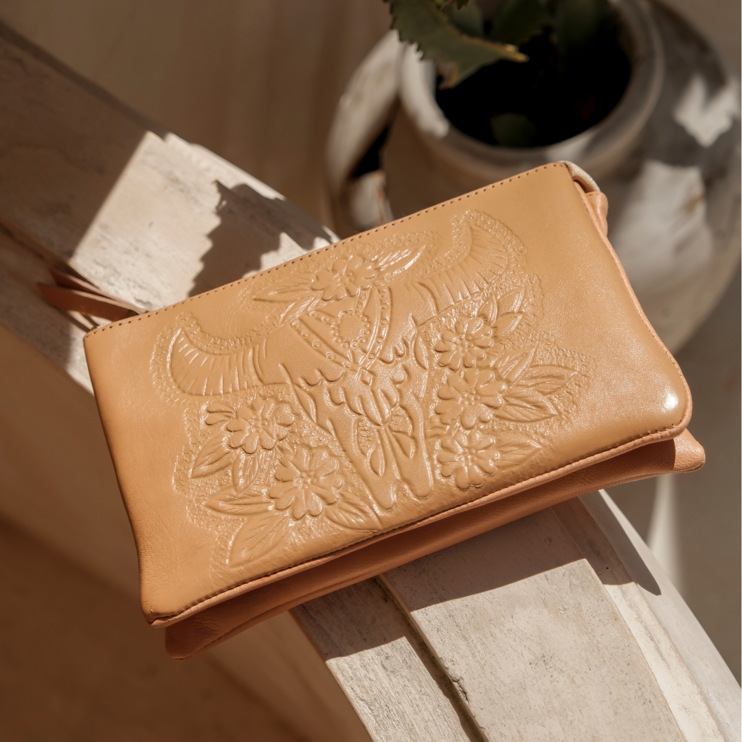 Bonnie Leather Wallet | Cream Beige