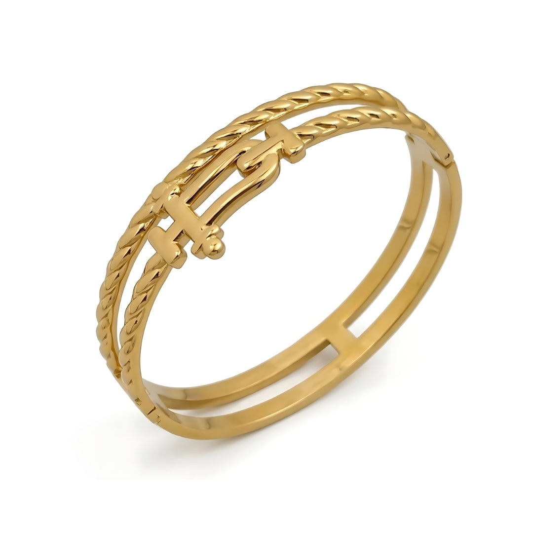 Golden Buckle Bangle