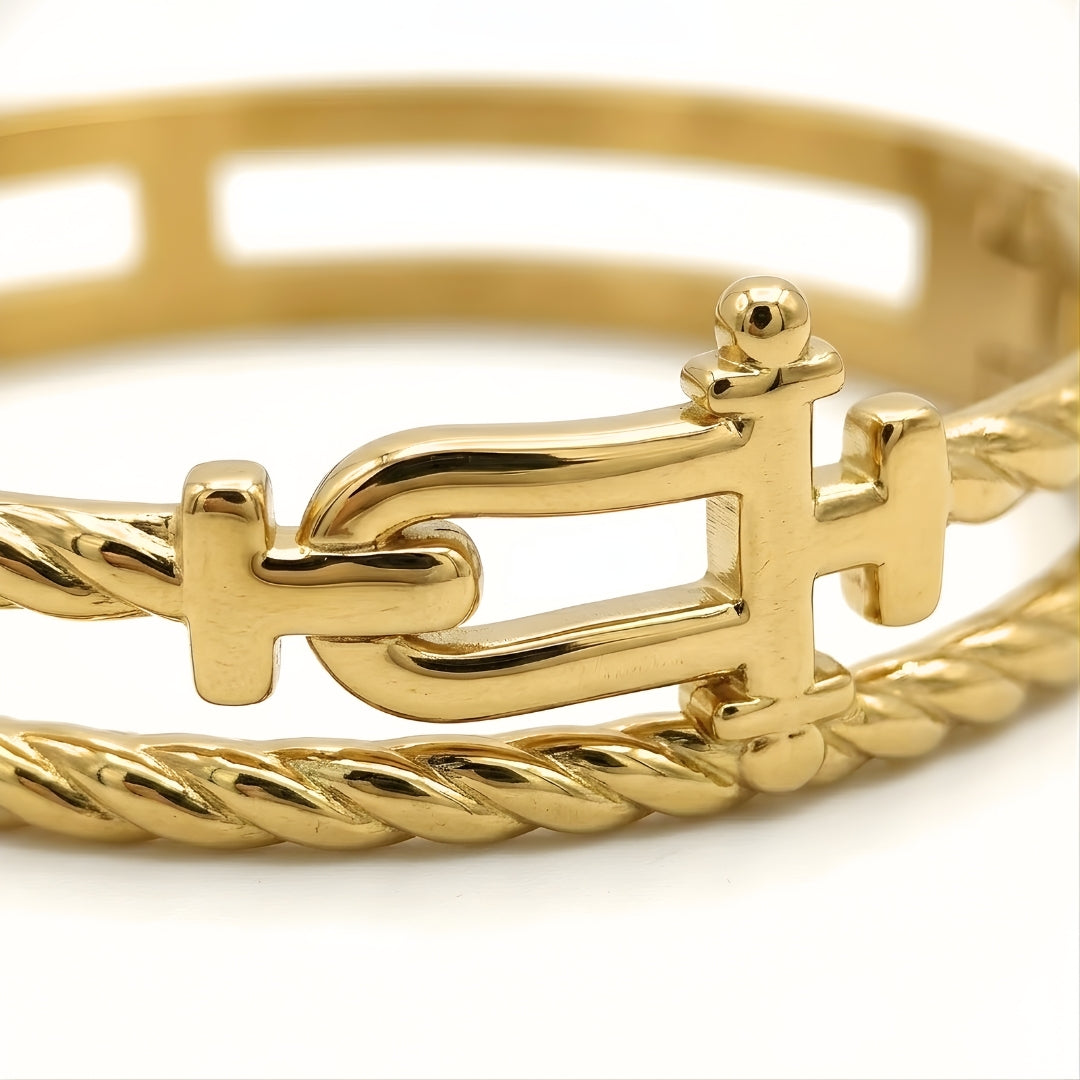 Golden Buckle Bangle