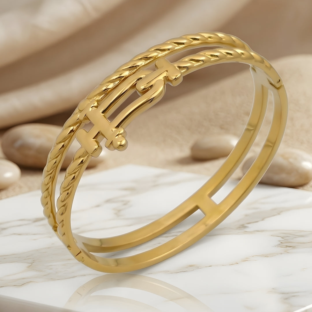 Golden Buckle Bangle